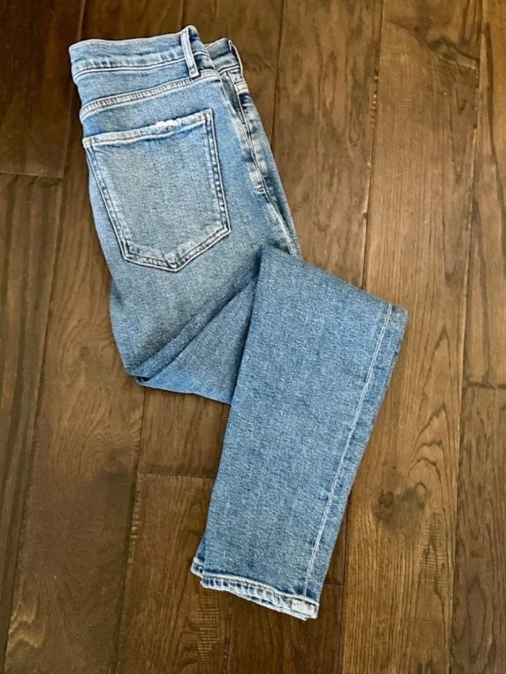 AGOLDE Nico High Rise Slim Jeans in Shoreline | Size 27 | Distressed Button Fly - Picture 8 of 8
